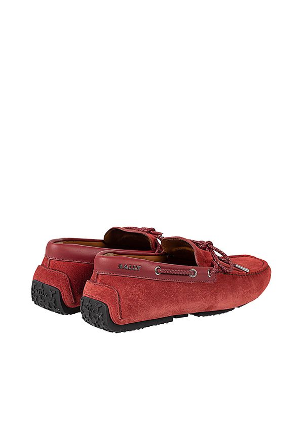 Bally Mokasyny "Pindar" | 6231345 | Pindar | Mężczyzna | Czerwony. Zapięcie: bez zapięcia. Kolor: czerwony. Materiał: skóra