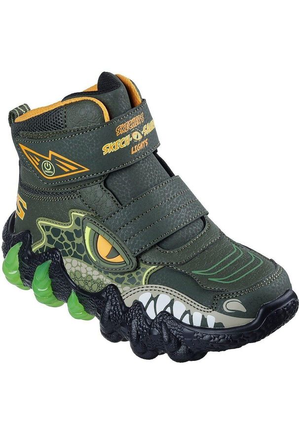 skechers - Buty dla dzieci Skechers Skech o saurus Lights 2.0 arc. Okazja: na co dzień. Kolor: zielony. Materiał: materiał, syntetyk
