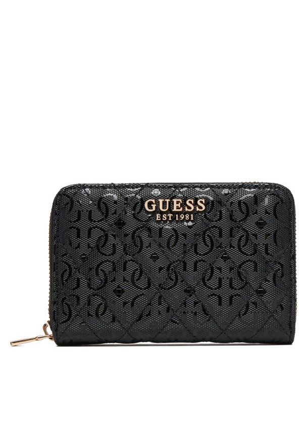Guess Portfel Isemay Slg SWGG96 28140 Czarny. Kolor: czarny. Materiał: skóra