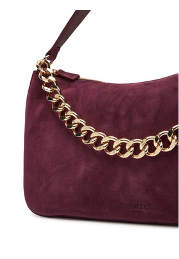 TwinSet - TWINSET Torebka 252TB7162 Bordowy. Kolor: czerwony. Materiał: skórzane