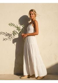 Sinsay - Letnia sukienka maxi - kremowy. Kolor: kremowy. Sezon: lato. Długość: maxi #1