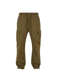Urban Classics - Spodnie Cargo Męskie Z Bawełny. Kolor: szary. Materiał: bawełna. Sport: turystyka piesza