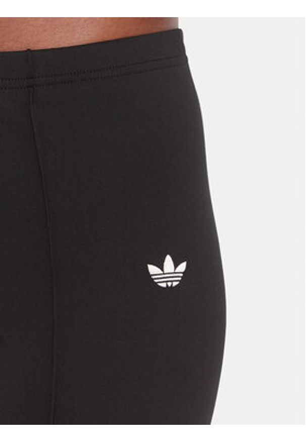 Adidas - adidas Legginsy Ribbon Off Placed 3-Stripes JX2697 Czarny Flared Fit. Kolor: czarny. Materiał: syntetyk
