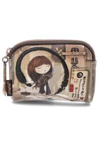 Brązowy Stylowy Portfel Damski Anekke. Kolor: brązowy #1