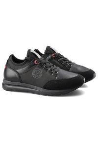 Czarne Sneakersy Cross Jeans Damskie Sportowe Buty. Okazja: na uczelnię. Kolor: czarny. Materiał: materiał, skóra ekologiczna. Szerokość cholewki: normalna. Wzór: aplikacja. Styl: sportowy #8