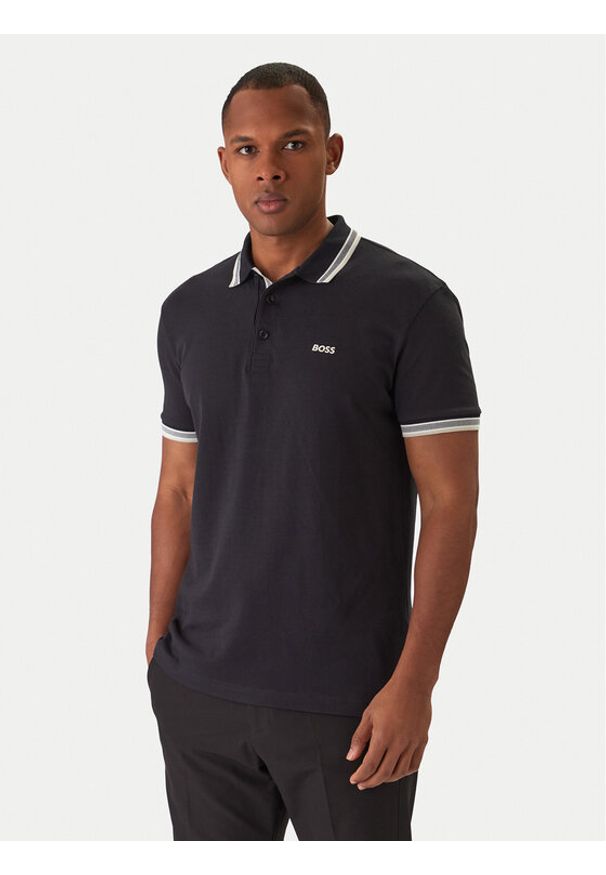 BOSS Polo Paddy 50469055 Niebieski Regular Fit. Typ kołnierza: polo. Kolor: niebieski. Materiał: bawełna