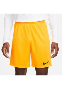 Spodnie piłkarskie męskie Nike Dry Park Iii. Kolor: żółty. Długość: krótkie. Sport: piłka nożna