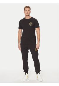 Versace Jeans Couture T-Shirt 78GAHT00 Czarny Regular Fit. Kolor: czarny. Materiał: bawełna #3