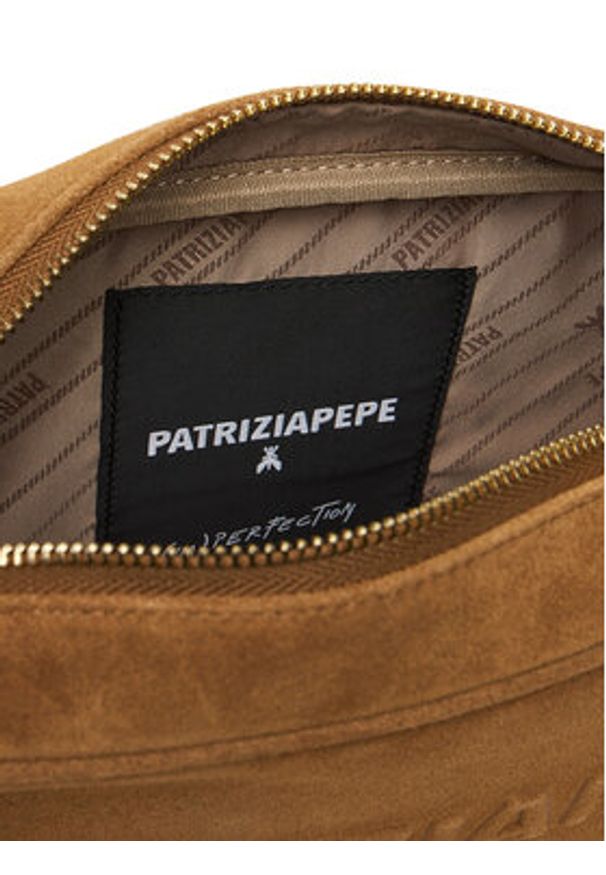 Patrizia Pepe Torebka 8B0254/L152-B768 Beżowy. Kolor: beżowy. Materiał: skórzane, zamszowe