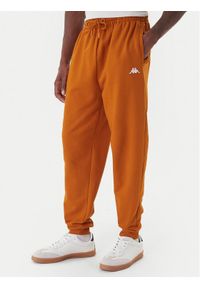Kappa Spodnie dresowe 351Y41W XQF Beżowy Regular Fit. Kolor: beżowy. Materiał: bawełna #1