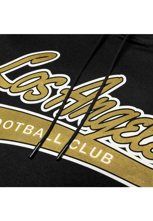 Mitchell & Ness - Bluza z kapturem z krótkim rękawem Los Angeles FC. Typ kołnierza: kaptur. Kolor: czarny. Długość rękawa: krótki rękaw. Długość: krótkie