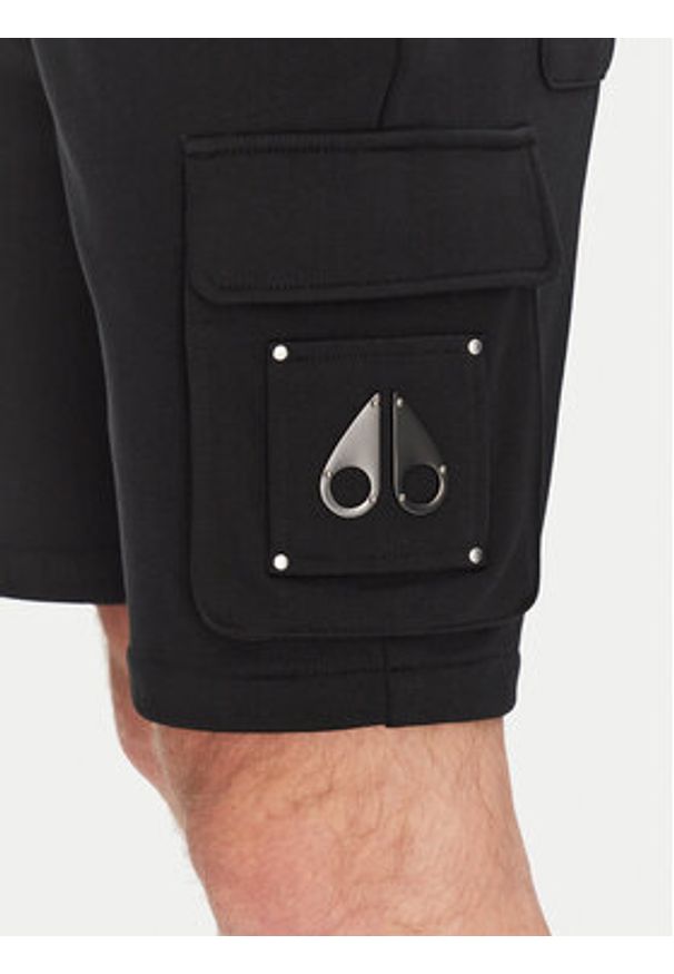 Moose Knuckles Szorty sportowe Hartsfield M14MR794 Czarny Regular Fit. Kolor: czarny. Materiał: bawełna. Styl: sportowy