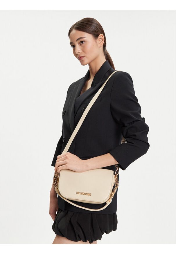 Love Moschino - LOVE MOSCHINO Torebka JC4049PP1NLF0110 Beżowy. Kolor: beżowy. Materiał: skórzane