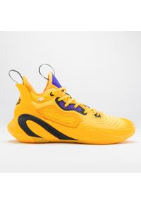 TARMAK - Buty do koszykówki dla kobiet i mężczyzn Tarmak NBA SE900 Los Angeles Lakers. Kolor: żółty. Materiał: kauczuk. Sport: koszykówka #1