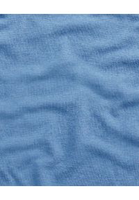 Ralph Lauren - RALPH LAUREN - Niebieska polówka Mesh Custom Fit. Typ kołnierza: polo. Kolor: niebieski. Materiał: mesh. Długość: długie. Wzór: haft, melanż, ze splotem. Styl: klasyczny #7