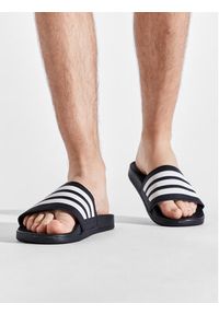Adidas - adidas Klapki adilette Comfort GZ5892 Granatowy. Kolor: niebieski. Materiał: skóra #7