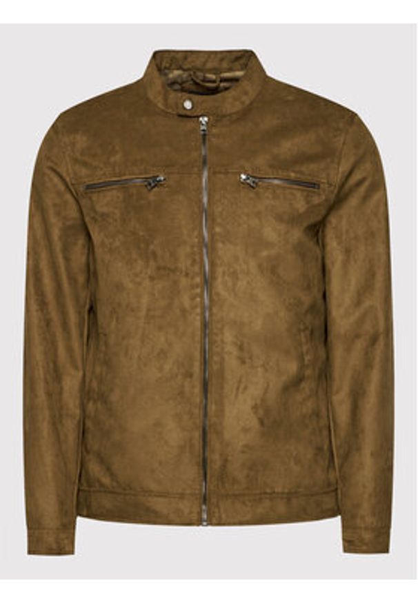 Only & Sons Kurtka z imitacji skóry Willow 22021446 Brązowy Regular Fit. Kolor: brązowy. Materiał: skóra