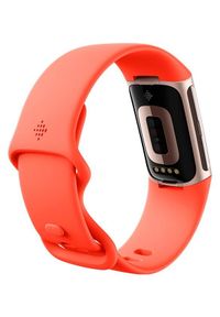 Opaska sportowa Fitbit by Google Charge 6 złota koperta / koralowy pasek. Kolor: wielokolorowy, pomarańczowy, złoty. Styl: sportowy #4