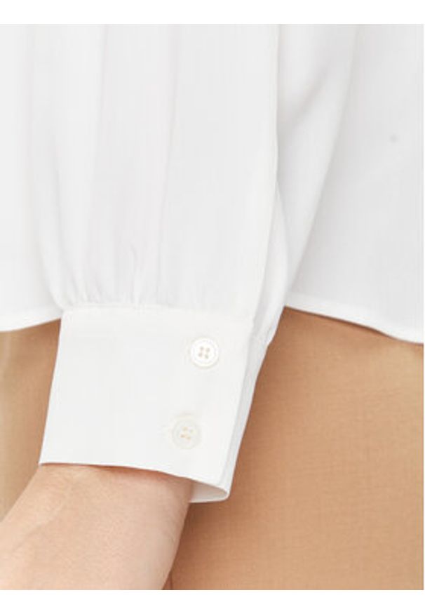 Marella Bluzka Aguzze 2331160536200 Écru Regular Fit. Materiał: jedwab, wiskoza