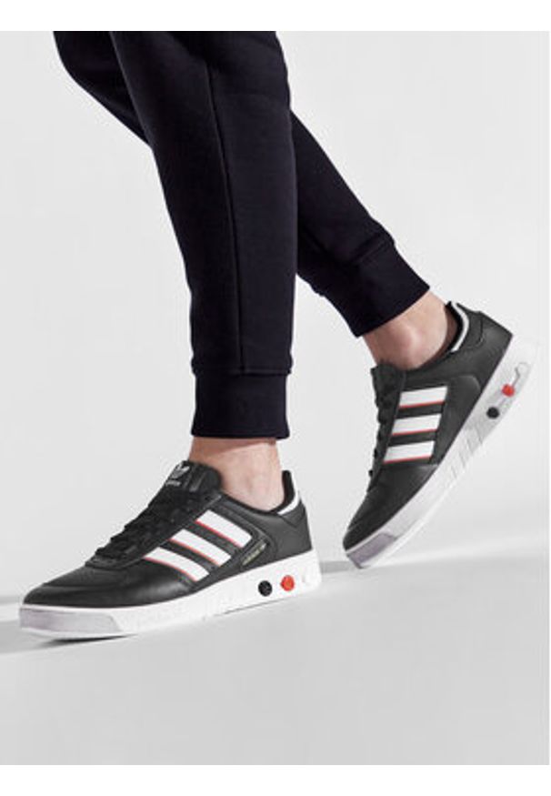 Adidas - adidas Sneakersy G.S. Court GX7029 Czarny. Kolor: czarny. Materiał: skóra
