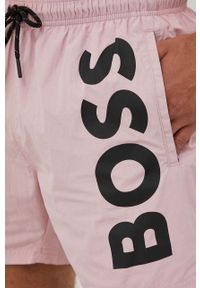 BOSS szorty kąpielowe kolor różowy. Kolor: różowy. Materiał: materiał #4