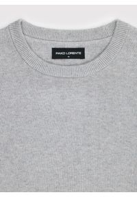Pako Lorente - PAKO LORENTE – Szary bawełniany sweter z kaszmirem. Okazja: na co dzień. Kolor: szary, niebieski. Materiał: bawełna, kaszmir. Sezon: jesień. Styl: casual #2