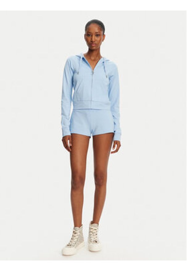 Juicy Couture Szorty sportowe JCWHS125312 Błękitny Loose Fit. Kolor: niebieski. Materiał: bawełna
