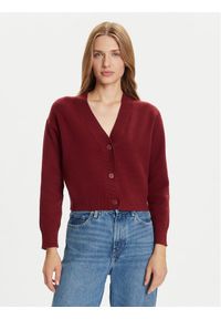 Vero Moda Kardigan Gold Art 10332210 Bordowy Regular Fit. Kolor: czerwony. Materiał: syntetyk