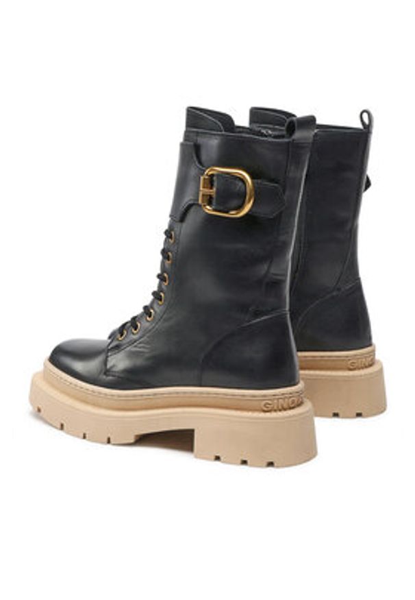 Gino Rossi Trapery 222FW105 Czarny. Kolor: czarny. Materiał: skóra