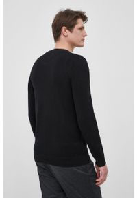 GANT - Gant Sweter bawełniany męski kolor granatowy lekki. Okazja: na co dzień. Kolor: czarny. Materiał: bawełna. Długość rękawa: długi rękaw. Długość: długie. Styl: casual