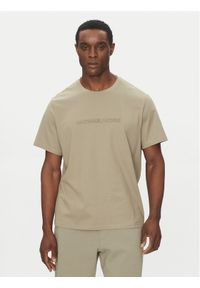 Michael Kors T-Shirt CF4529H1V2 Beżowy Regular Fit. Kolor: beżowy. Materiał: bawełna