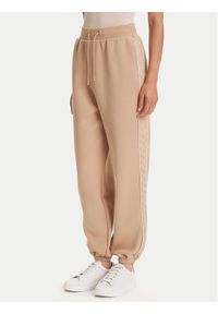 Guess Spodnie dresowe V5YB02 KB3P2 Beżowy Regular Fit. Kolor: beżowy. Materiał: syntetyk