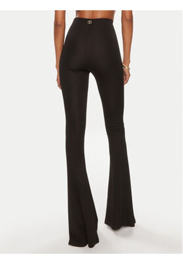 TwinSet - TWINSET Spodnie materiałowe 241TT209A Czarny Slim Fit. Kolor: czarny. Materiał: wiskoza