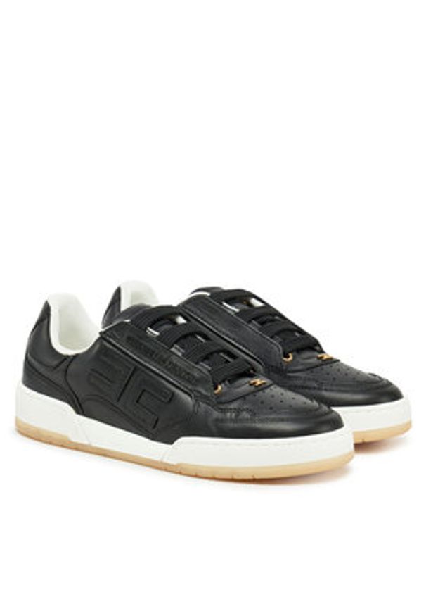 Elisabetta Franchi Sneakersy SA-48G-51E2-V420 Czarny. Kolor: czarny. Materiał: skóra