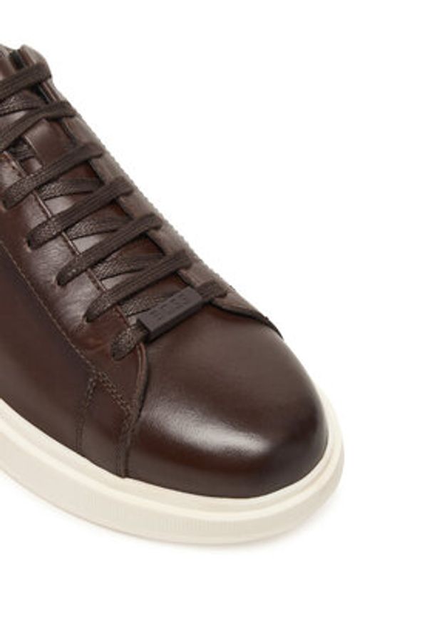 BOSS Sneakersy Bulton 50557820 Brązowy. Kolor: brązowy. Materiał: skóra