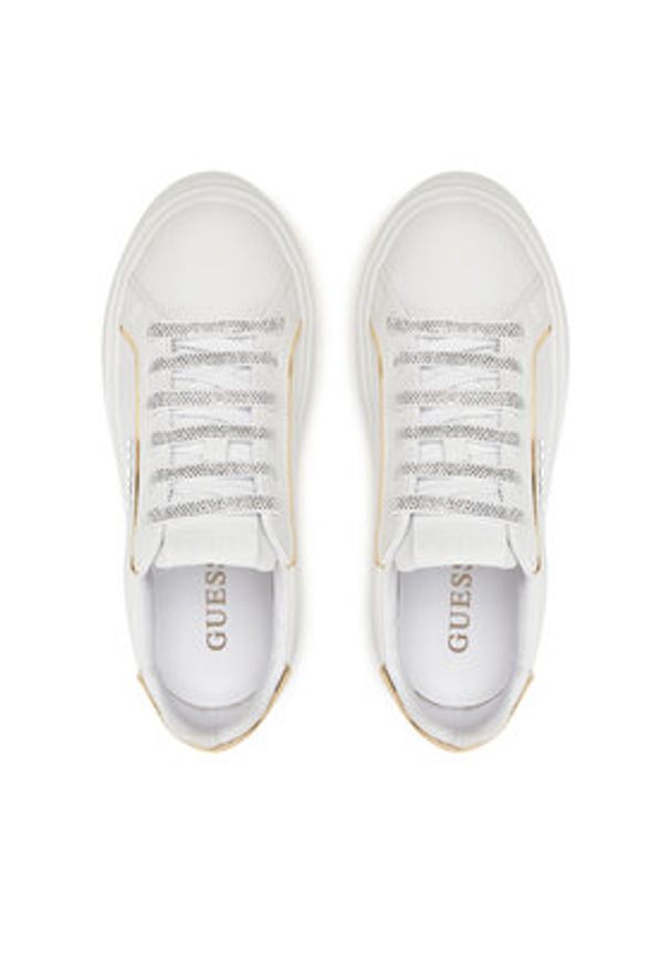 Guess Sneakersy FLJMRI ELE12 Biały. Kolor: biały. Materiał: skóra