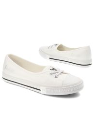 Białe Trampki Lee Cooper Modne Buty Damskie. Okazja: na co dzień. Kolor: biały. Materiał: tkanina. Styl: elegancki, casual, klasyczny #3