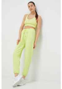 DKNY - Dkny biustonosz sportowy kolor żółty. Kolor: żółty. Materiał: materiał. Wzór: aplikacja #6