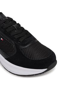 TOMMY HILFIGER - Tommy Hilfiger Sneakersy Sporty Runner FW0FW08644 Czarny. Kolor: czarny. Materiał: materiał #2