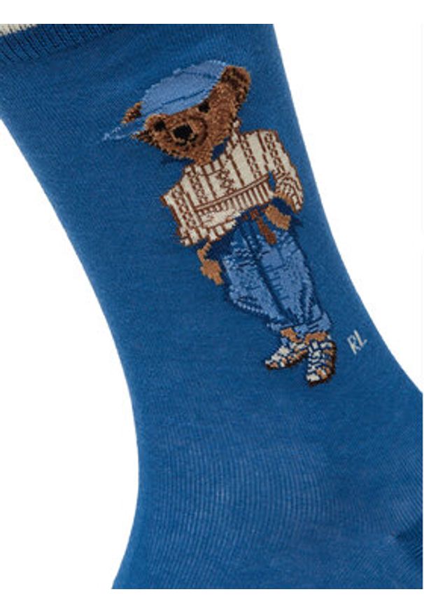 Polo Ralph Lauren Skarpety wysokie unisex 455977741001 Niebieski. Kolor: niebieski. Materiał: bawełna, materiał