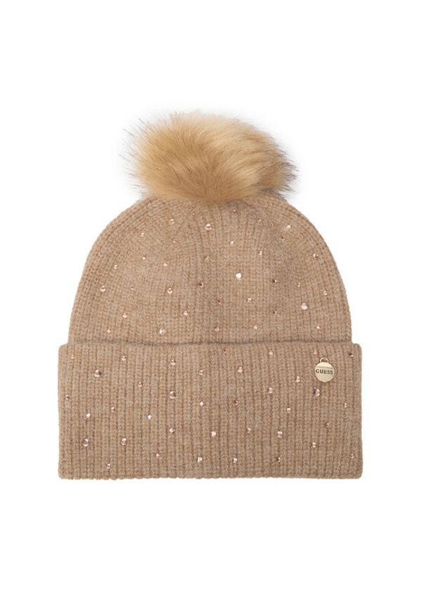 Guess Czapka AW5213 POL01 Beżowy. Kolor: beżowy. Materiał: akryl