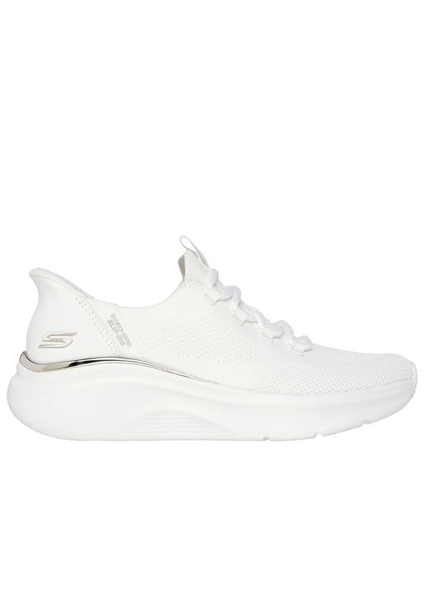 skechers - Buty damskie Skechers Slip-ins Bobs Sport B Love Tru Delight 117617WHT - białe. Zapięcie: bez zapięcia. Kolor: biały. Szerokość cholewki: normalna. Wzór: aplikacja. Model: Skechers Sport