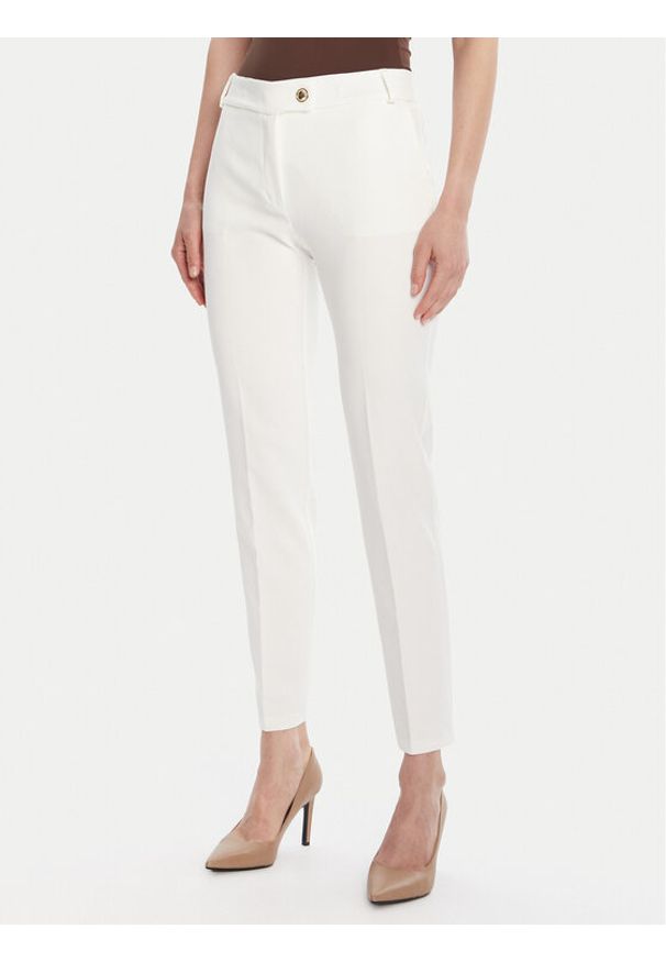 Rinascimento Chinosy CFC0126225003 Biały Slim Fit. Kolor: biały. Materiał: syntetyk