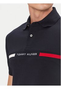 TOMMY HILFIGER - Tommy Hilfiger Polo Chest Insert MW0MW38130 Granatowy Regular Fit. Typ kołnierza: polo. Kolor: niebieski. Materiał: bawełna #3