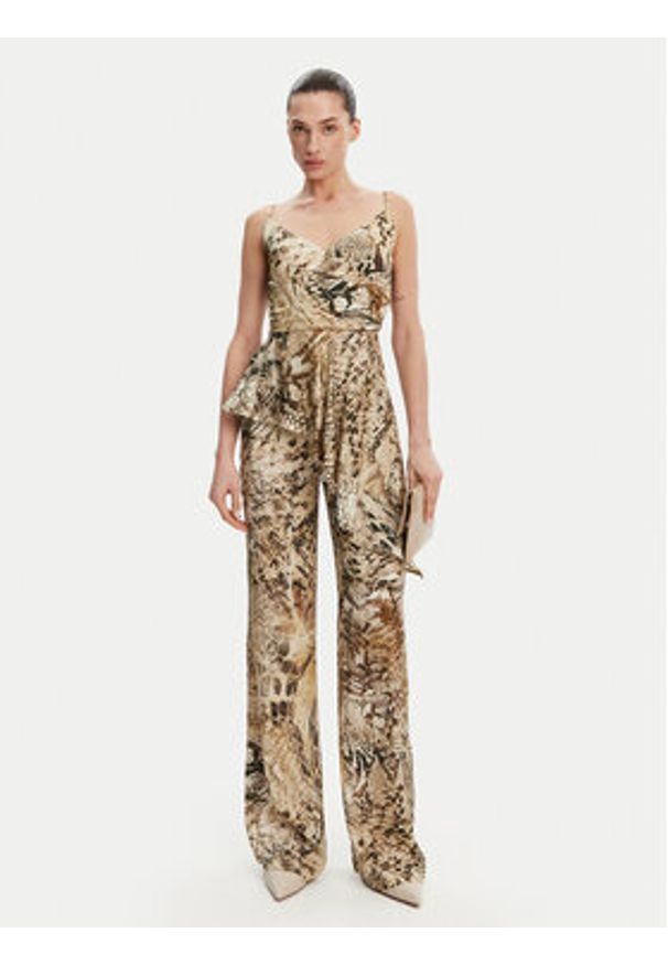 Marciano Guess Spodnie materiałowe 5GGB01 7298A Brązowy Straight Fit. Kolor: brązowy. Materiał: wiskoza