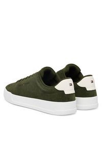 TOMMY HILFIGER - Tommy Hilfiger Sneakersy Th Court Core Suede FM0FM05716 Zielony. Kolor: zielony. Materiał: skóra, zamsz #5