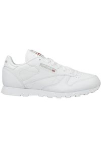 Buty do chodzenia dla dzieci Reebok CLASSIC LEATHER W. Zapięcie: sznurówki. Kolor: biały. Materiał: tkanina, materiał, skóra, syntetyk. Szerokość cholewki: normalna. Model: Reebok Classic. Sport: turystyka piesza