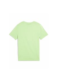 Puma - Młodzieżowa koszulka ESS z logo No. 1 PUMA Spring Fern Green. Kolor: zielony. Materiał: guma. Wzór: nadruk