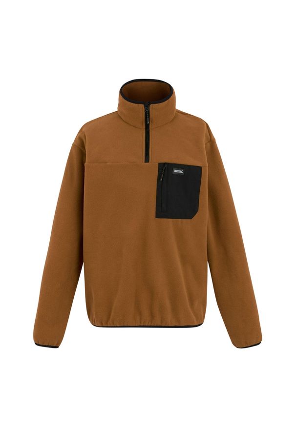 Regatta - Polarowy Top Męska Suwak Do Połowy Frankie. Kolor: brązowy. Materiał: polar. Sezon: zima