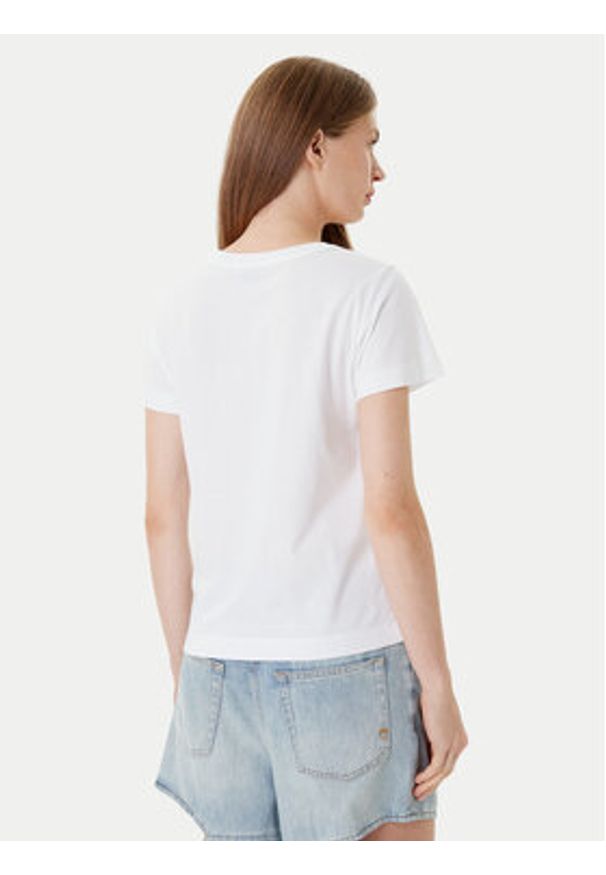 Pinko - PINKO T-Shirt Basico 100373 A2RE Biały Regular Fit. Kolor: biały. Materiał: bawełna